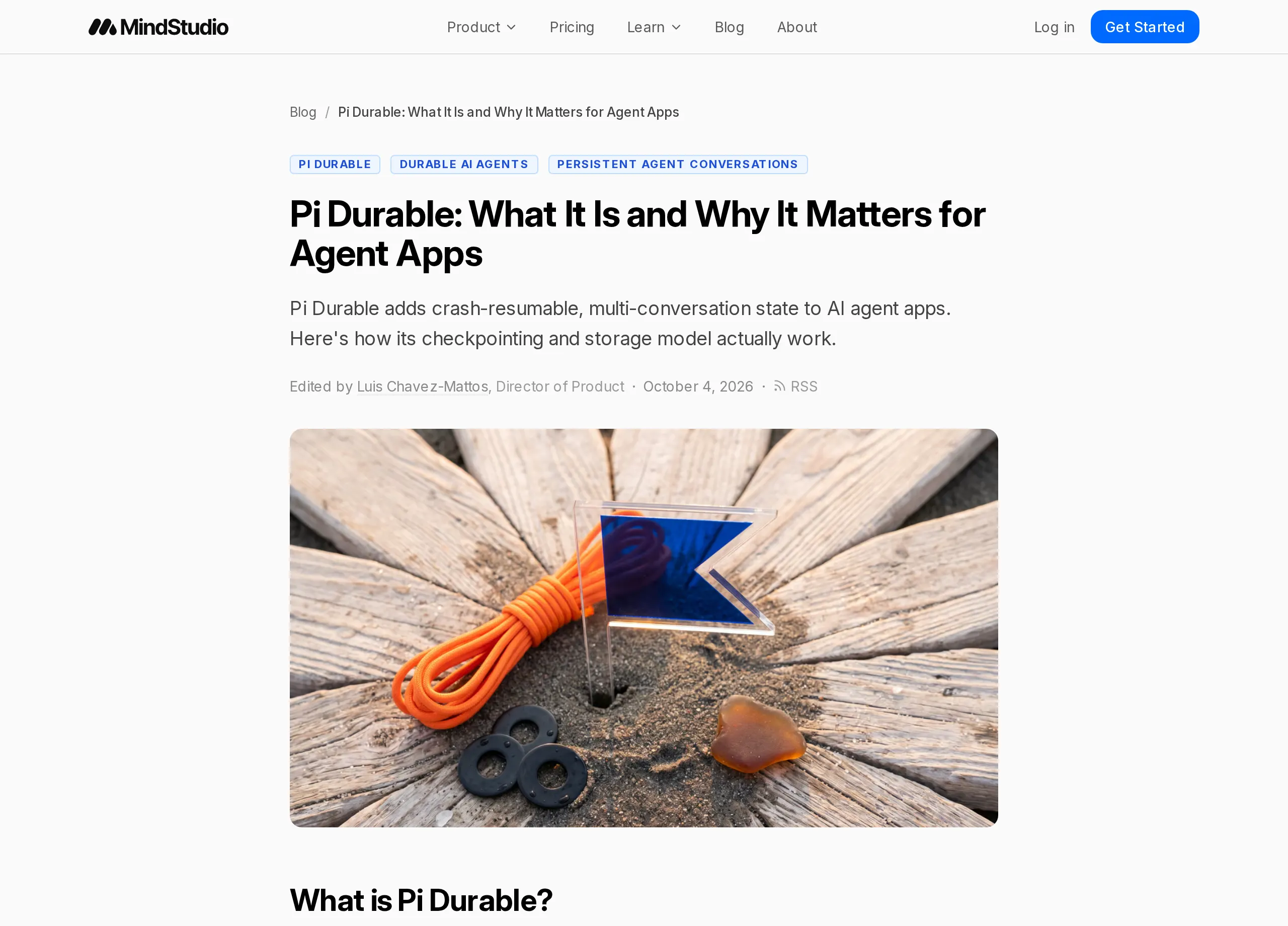 Screenshot of MindStudio’s Pi Durable explainer